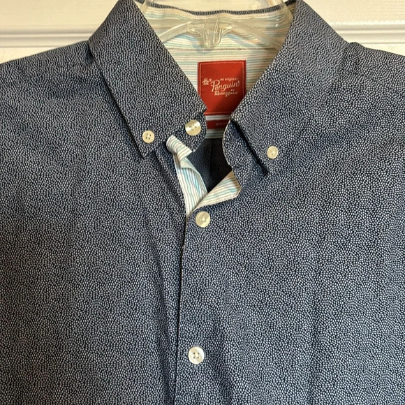 Original Penguin men’s blue long sleeve button down shirt size 16 - Picture 2 of 10